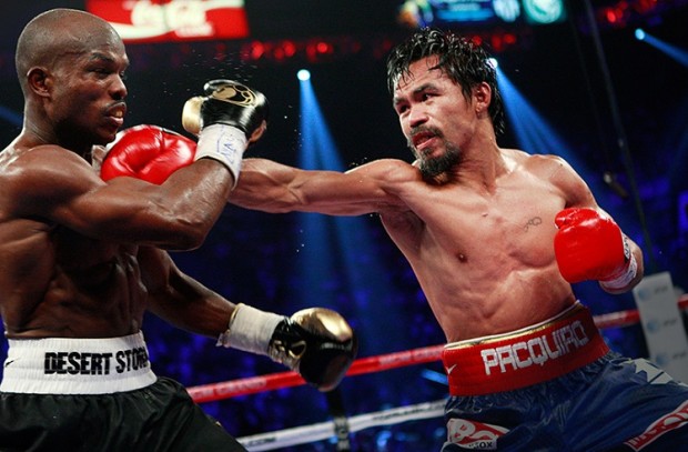 Some thought Manny dominated with his powerful left hand. 
