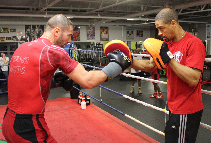 Bute working with Howard Grant. 