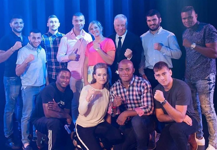 The GYM gang, including Yvon Michel, Lucian Bute and Custio