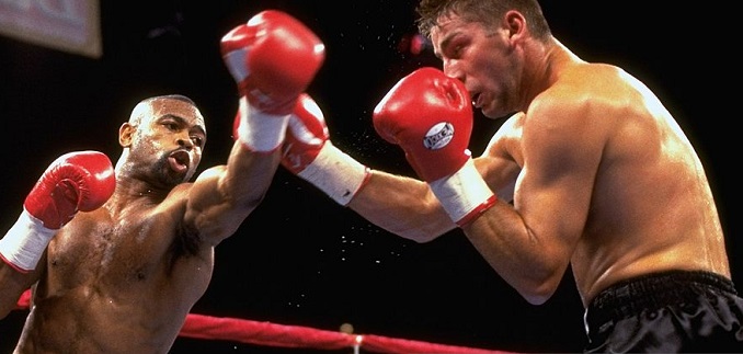 Eric Lucas battles Roy Jones Jr. in 1996.