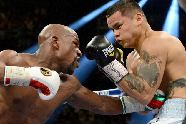 Mayweather's body attack might be a key factor. 