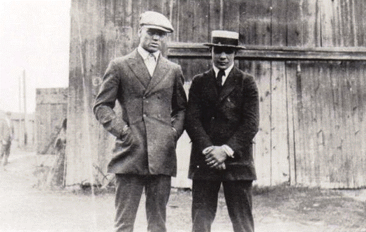 Dempsey and Greb pose for the camera: oh, what might have been.