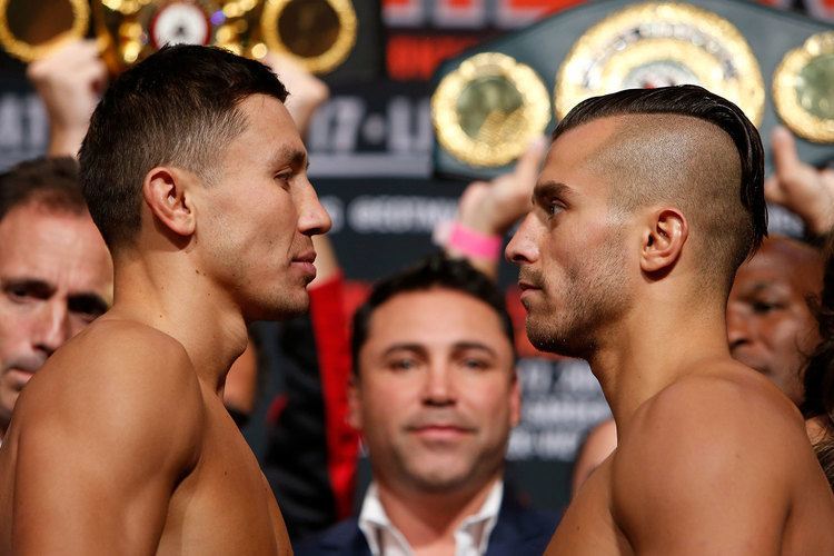 Golovkin and Lemieux weigh-in.