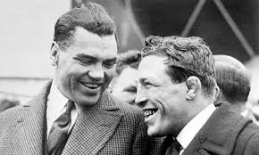 A pair of greats: Jack Dempsey and Ted Lewis.