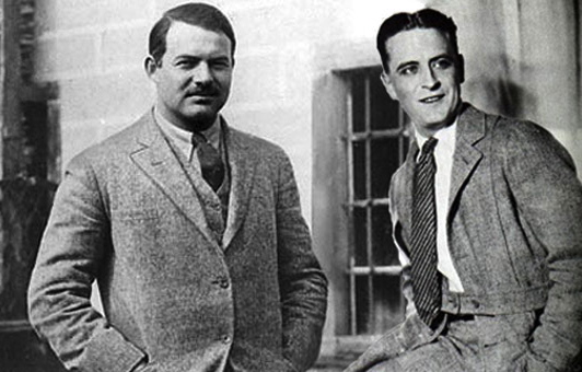 Ernest Hemingway and F. Scott Fitzgerald.